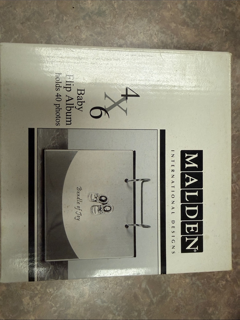 Malden Silver and White Baby Flip Photo Album